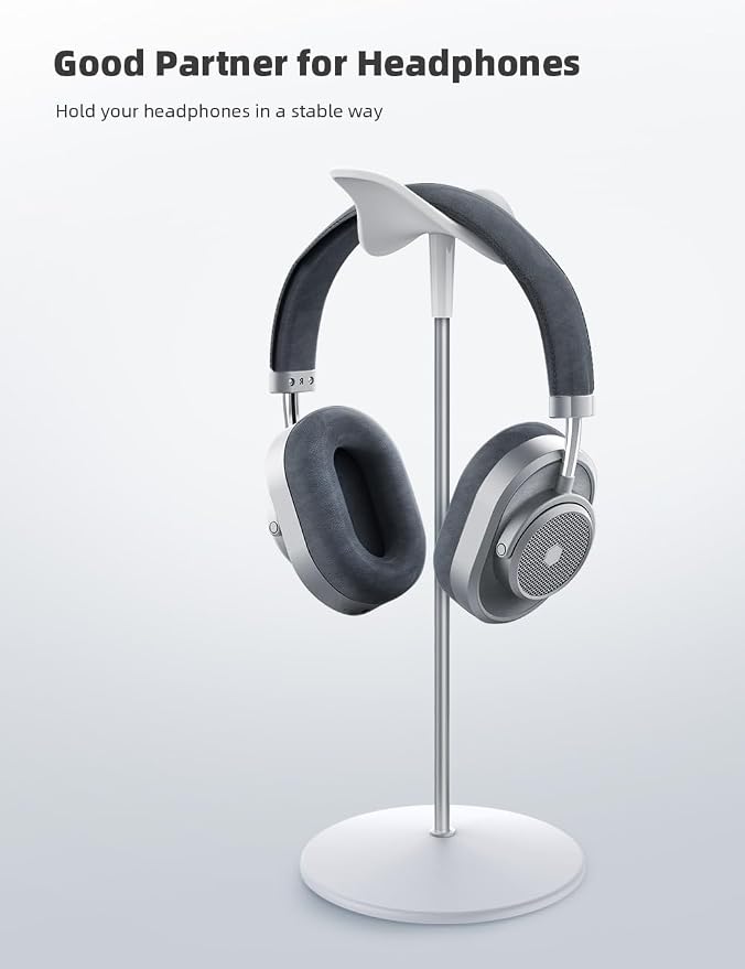 Lamicall Headphone Stand Desktop Headset Holder, Elegant Earphone Stand | Unique Appearance Design, Ultra Sturdy, Multi-Scenario Use for All Headset like Airpods Max, HyperX, Beats, Senn heiser - Image 2