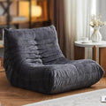 ZCUBED Large Bean Bag Chairs for Adults, Memory Foam Lounge Chair, Soft Corduroy Big Bean Bag Chair Lazy Sofa, Comfy Floor Beanbag Chair Single Sofa for Bedroom Living Room Fireside Book Nook, Grey by ZCUBED