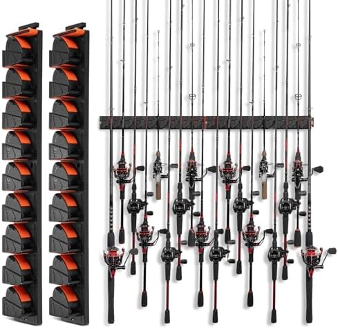 KastKing GravityLock V9 & V9 Vertical Fishing Rod Holder, Holds 18 Rods by KastKing