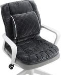 Office Chair Cushion Soft Seat Pad with Backrest Upgraded Lumbar Support Desk Chair Cushions for Dorm, Desk, Rocking Chairs，Patio by Gujuja