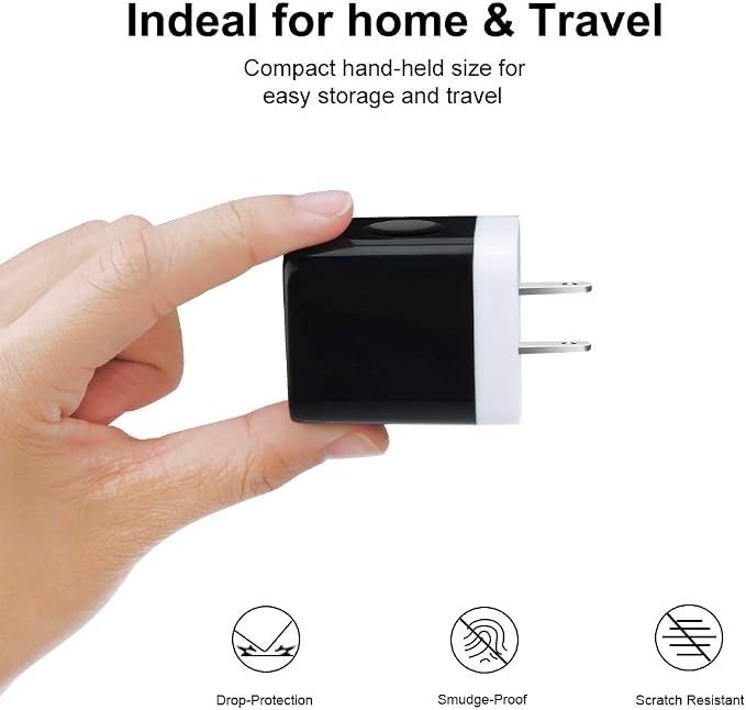 Wall Charger Adapter, USB Cubes, Sicodo 3Pack Universal Travel 3.1A 3 Muti - Image 6