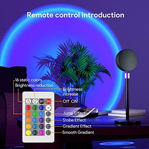 Bavcieu Sunset Lamp Projection Led Lights with Remote,APP Multicolor Night Light 360° Rotation Rainbow Lights 4 Modes Setting for Photography/Selfie/Party/Home/Living Bedroom Decor, Gifts for Women - Image 3