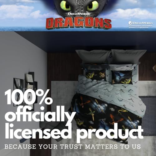 How to Train Your Dragon Kids Bedding Super Soft & Cozy Reversible Microfiber Comforter and Sheet Set with Sham, 7 Piece Full Size, (Officially Licensed Product) By Franco - Image 6