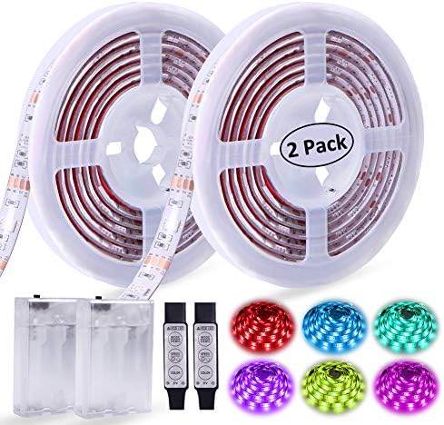 Battery Operated LED Strip Lights RGB Battery Powered Led Strip Lights by XYOP