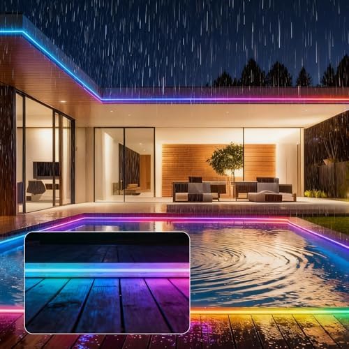 40ft COB RGB+IC LED Strip Lights, Bright Dream Color COB LED Light Strip - Image 6