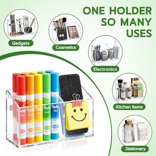 MR.MATE Magnetic Pen Holder,Clear Magnetic Marker Cup for Fridge Whiteboard - Image 6