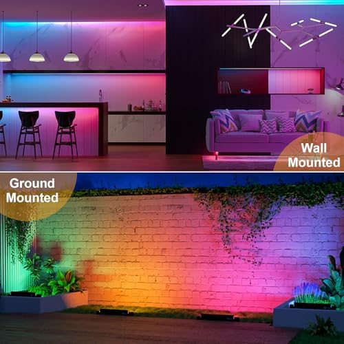 2 Pack 50W 2.4G Remote Control RGB Wall Washer Light, RGB Light bar with Remote Control & APP Control, for Birthday Party, Garden Lighting, Wall Display, Hotel, Building, Commercial Lighting - Image 5