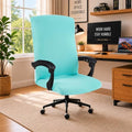 Elastic Computer Chair Cover with Durable Zipper - Protective Removable Washable Universal Office Desk Chair Seat Slip Cover - Stretchy Soft Anti-dust Desk Chair Seat Protector for Dogs, Cats, Pets by DivaenCamino