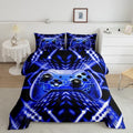 Feelyou Kids Boys Gamer Comforter Set Gaming Bedding Set Toddler Size for Boys Teens 3D Blue Black Geometric Game Controller Duvet Quilt by Feelyou