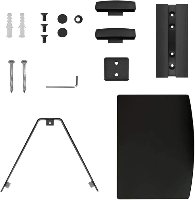 suptek Single Floating Shelf Wall Bracket with Strengthened Tempered Glass for DVD Players/Cable Boxes/Games Consoles/TV Accessories 1 Shelf, Black, CS201 - Image 8