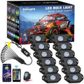 Nilight RGB LED Rock Lights Kit 12 Pods Underglow Multicolor Neon Pod by Nilight