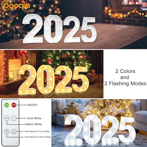 Pooqla LED Light Up Numbers, Marquee Number with Remote for 9th Birthday Decoration, Lighted Numbers Gift for Boys Girls Party Backdrop Wedding Anniversary Decor, Warm White and Cool White Number 9 - Image 3