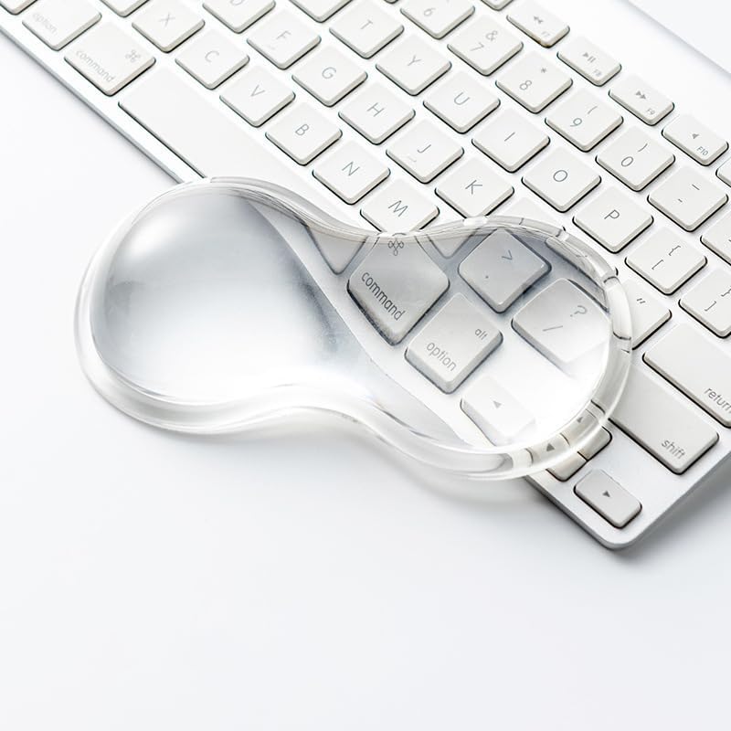 Clear Gel Mouse Wrist Rest, Wrist Support Wrist Pad for Typing Pain Relief, Ergonomic Cool Wrist Rest for Mouse, Hand Mouse Wrist Rest for Office, Gaming, Computer, Laptop - Transparent - Image 2
