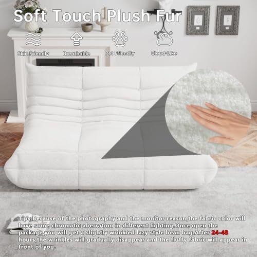 WHGBJA Oversized Bean Bag Chair for Adults with Memory Foam 3 Seater Couch | Floor Sofa Couch for Gaming, Reading, Bedroom, Living Room, Comfy, Boneless, Ergonomic - Image 3