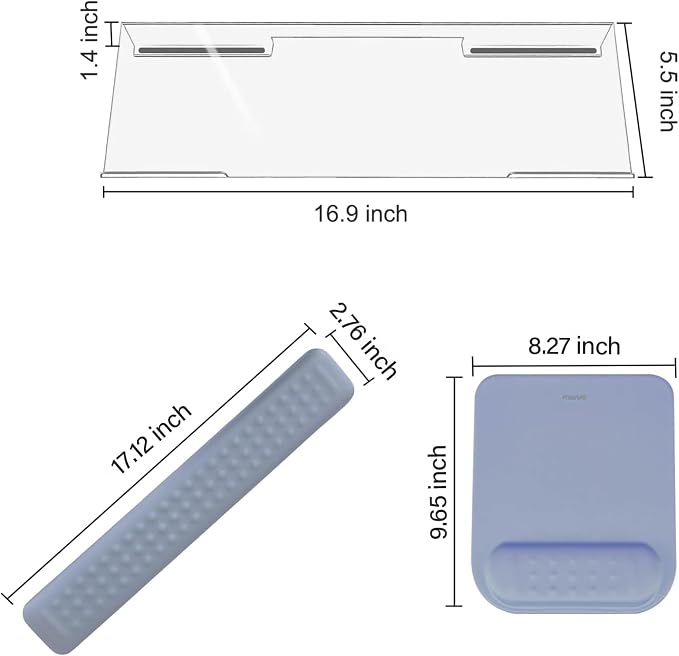 MOSISO Keyboard Stand&Wrist Rest Support for Keyboard &Mouse Pad Set - Image 6