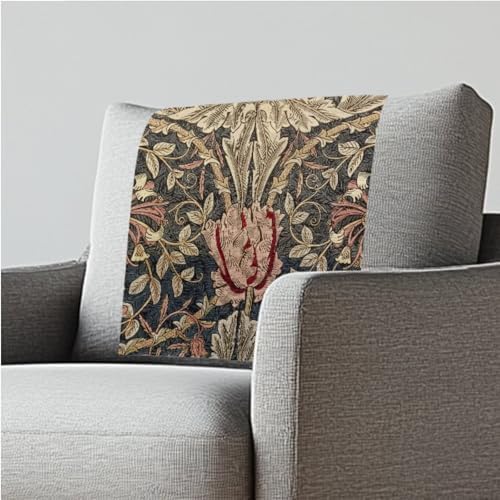 Sofa Recliner Headrest Cover, Vintage Acanthus Leaf Print by ZCFYGDX