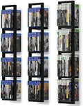 You Have Space Black Floating Shelves for Wall, 34 Inch Video Games CD DVD Storage Shelves, Cube Storage Organizer Shelf Set of 3 by YouHaveSpace