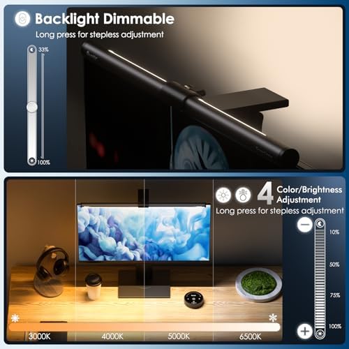 Quntis Computer Monitor Light Bar with Backlight, Desk Lamp with Remote - Image 6