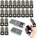 Jwh 20 Pack Mobile Phone Gaming Finger Sleeves with 2 Pcs Storage Box Ultra Thin Pure Silver Fiber Silky Gaming Accessory Thumb Sleeve for Pubg Guantes para Dedales Dedos Gamer Finger Gloves ​Cots by JWH