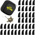 40 Pack Mobile Phone Gaming Finger Sleeves w/Organizer & Badge Keychain by MIKIRINIGAMR