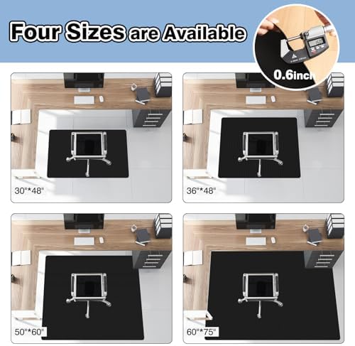 30” x 48” Waterproof Chair Mat for Hardwood, Office Chair Mat for Rolling Chair, Desk Mat for Hardwood, Floor Mat for Home Office, Anti-Slip PVC Floor Protector for Gaming Room - Image 6
