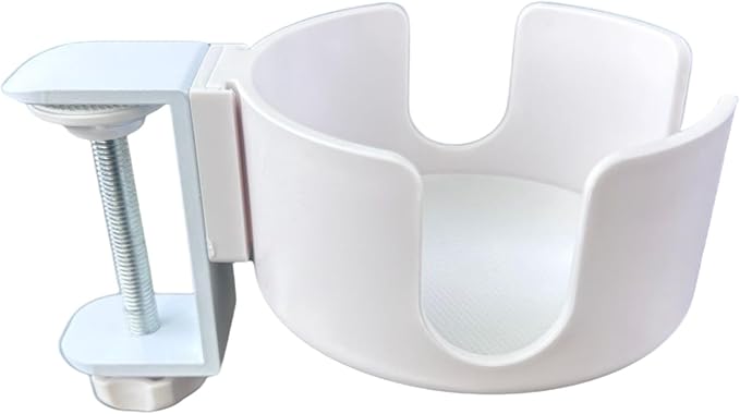 Practical Desk Mounted Cup Holder Trendy Space Saving Drink Clip for Workstations Adjustable Sturdy Desk Attachment by Unknown