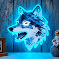 Wolf Neon Sign, UV Printed Wolf LED Wall Decor Light for Game Room by Gevbay