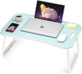 Ruxury Folding Lap Desk Bed Desk Laptop Table Tray, Breakfast Serving Tray, Portable & Lightweight Mini Table for Sofa Couch Floor - Blue by Ruxury