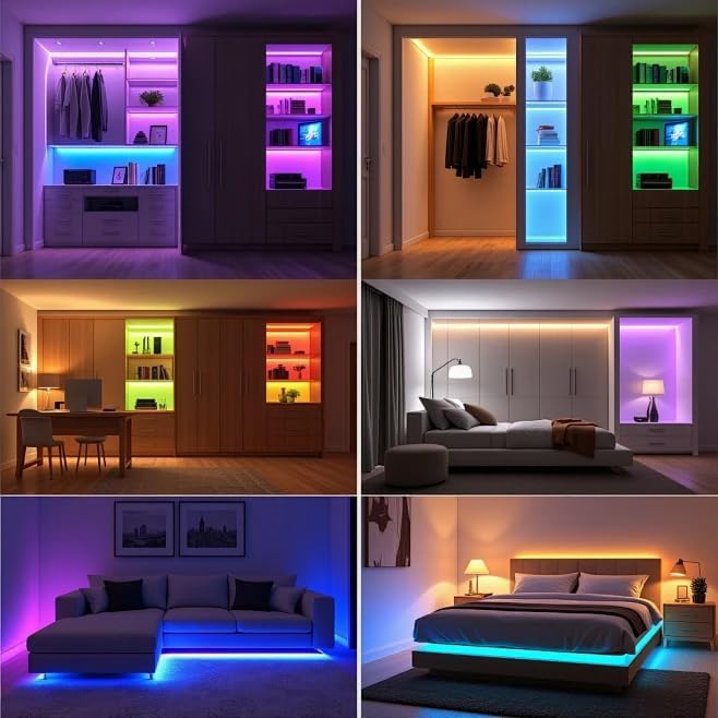 SUPERNIGHT RGB LED Strip Lights with Remote Controller & Power Supply - Image 6