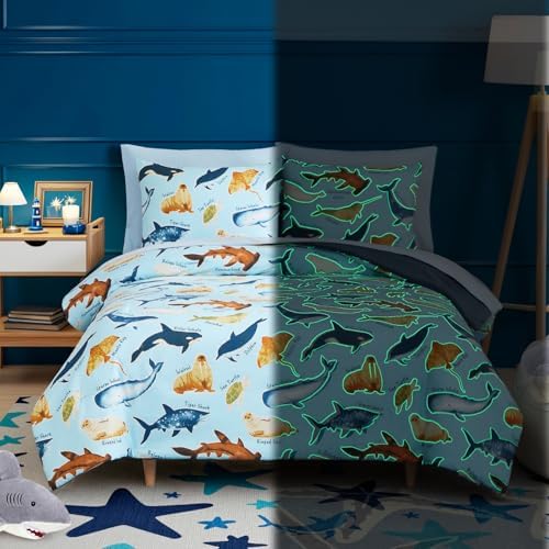 Boys Full Size Bedding Set -7 Pieces Ocean Bedding Full Size Comforter Sets by KaleidoSpaceHomeCollection