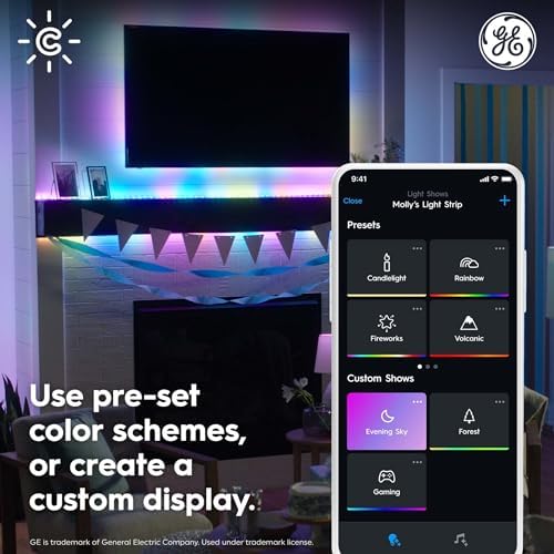 Cync GE Dynamic Effects Smart LED Light Strip with Music Sync, Color Changing Outdoor Light Strip, Compatible with Alexa and Google Home, 32ft Waterproof Light + Power Supply - Image 5