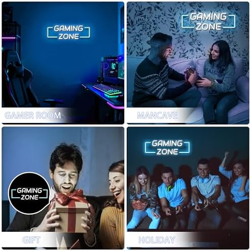 Kavaas Game Zone Neon Sign for Gameroom Wall Decor LED Light Signs - Gaming Zone Neon Sign for Teen Boy Bedroom- Best Gamer Gifts for Teenager, Kids - Image 7