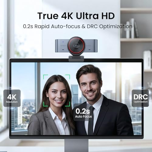 EMEET C960 Ultra 4K Webcam for Mac & PC, 1/1.5" Large Sensor, Metal Body - Image 3