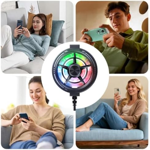 Phone Cooling Fan, Portable Low Noise Light Up Smartphone Cooler - Image 5