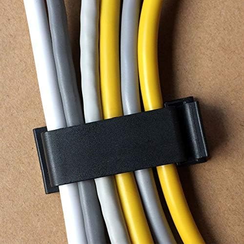 SOULWIT 50Pcs Self Adhesive Cable Management Clips - Black - Image 2