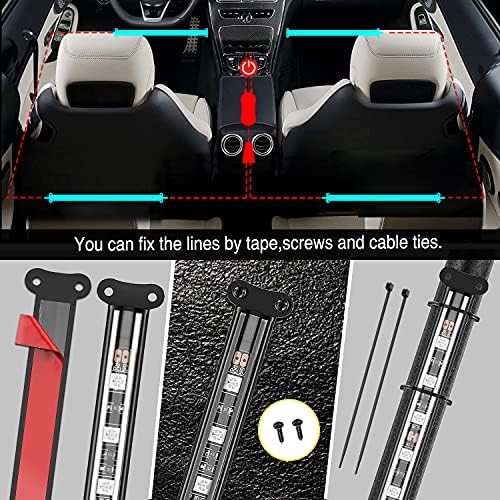 Nilight Car Interior Lights with APP Control 16 Million RGB Colors Strip Lights with Music Sync Mode and Multiple Scene Options for Cars Trucks SUVs - Image 4