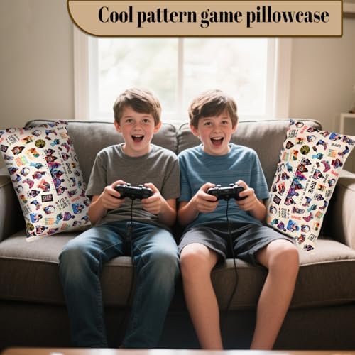 Gamer Gifts for Teen Boys, Gaming Boy Room Decor, Gaming Accessories for Teen Boy, Gamer Pillow Case Flannel Material，12 x 20 inches 2-Pack (No Inserts) - Image 7