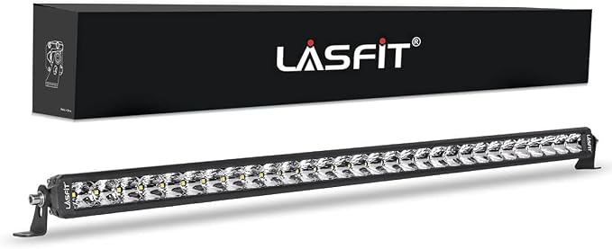 LASFIT 32 inch LED Light Bar Slim Single Row LED Bar Spot Flood Combo 6000K by LASFIT