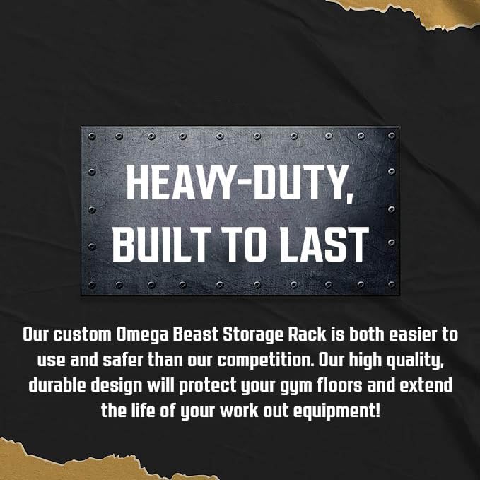 IRON AMERICAN USA Omega Beast Gym Storage Rack 11-Hook Heavy-Duty Gym Wall Organizer Gym Caddy Hanger - Gym Accessory Storage - Resistance Bands, Jump Ropes, Barbells, Lifting Belts, Cable Attachments - Image 5