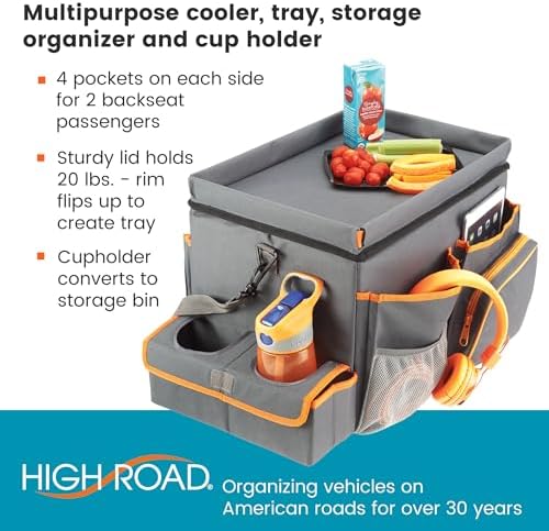 High Road Front Seat Organizer with Tray and Cup Holders - Image 4
