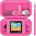 Supmay Carrying Case Compatible with WELLST·G/ for GuaiyeyeAP Handheld Game for Kids -Preloaded 220 Retro Video Games, Portable Gaming Player Storage Holder Travel Bag with Mesh Pocket, Rose red by Supmay