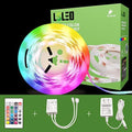RGB LED Strip Lights for Bedroom, 8ft Color Changing LED Light Strip with Remote Control and PU Coating for Home Decor, Kitchen, Dorm Room, Party, Festival, ETL Listed by L5L3D