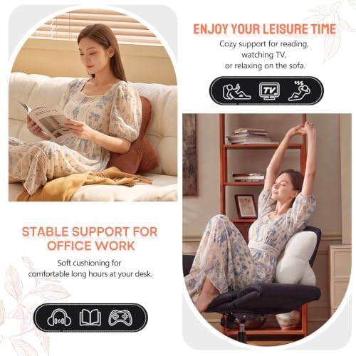 Lumbar Support Pillow Back Pain – Corduroy Reading Pillow Bed Sofa Chair - Image 3
