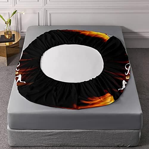 HOSIMA Teens Sports Baseball Bedding Full,1 Fitted Sheet+2 Pillowcases. - Image 4