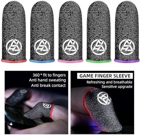 Flexible Gaming Finger Gloves Protectors with Ventilated Fabric Perfect for Shooters Competitive Gaming 2pcs Touch Display Conductive Fiber Finger Covers - Image 2