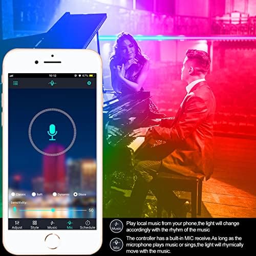 LED Strip Lights 100ft, Bluetooth and APP Control, Multicolor RGB Light Strips, Music Sync Color Changing for Bedroom Indoor - Image 2