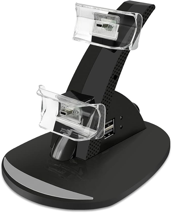 VSEER PS3 Controller Charger, Dual Console Charger Charging Docking Station Stand for PS3 with LED Indicators, Black by VSEER