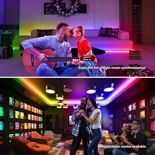 COB RGB Smart IC Strip Lights 40FT Color Flowing Strip Light - Image 3