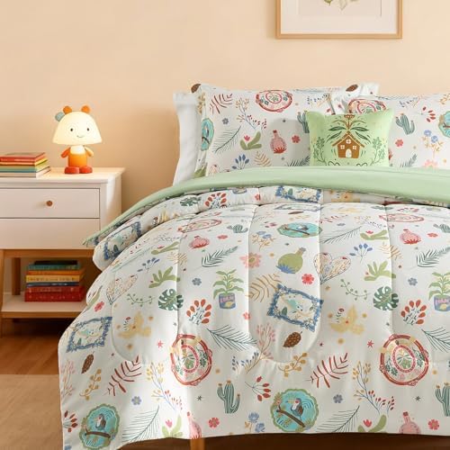 Wink Deer Twin Comforter Set for Girls-3 Pieces Printed Twin Bedding Sets - Image 4