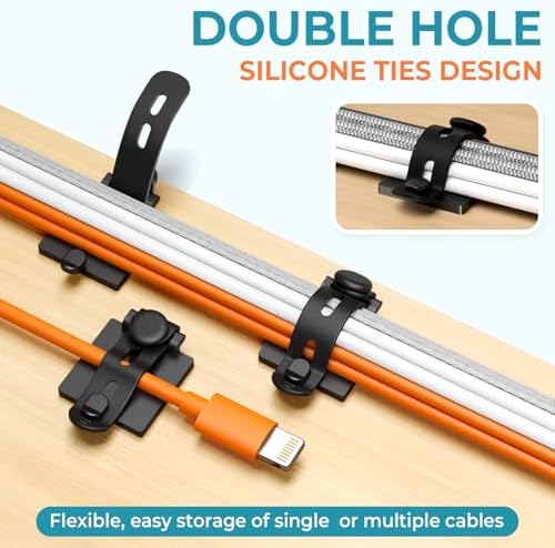 Kanemc 20PCS Cable Management Kit Adhesive Cable Clips - Image 5